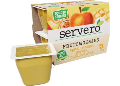 Servero Fruitmoesje Appel Mango Perzik Passievrucht